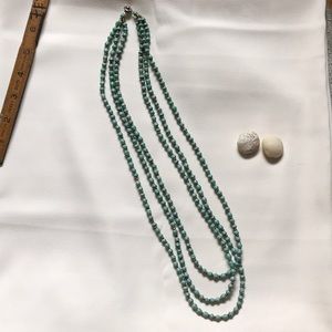 31 Bits 14” tri-strand bead necklace
